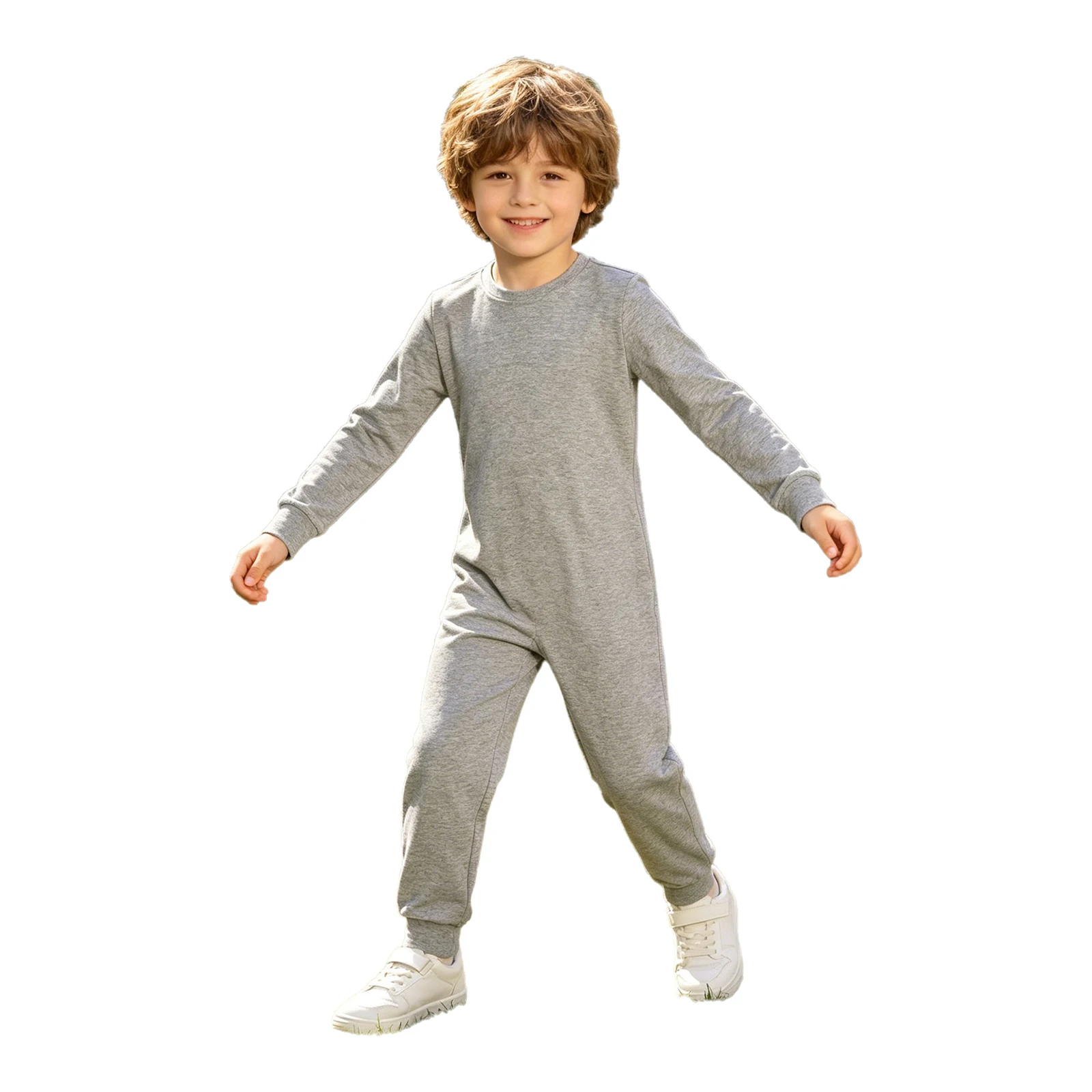 Kids Special Needs Adaptive Clothing 3Pcs /Set Long Sleeve Anti-strip Back Zipper Cotton Jumpsuit Daily Wear for Autism Patient