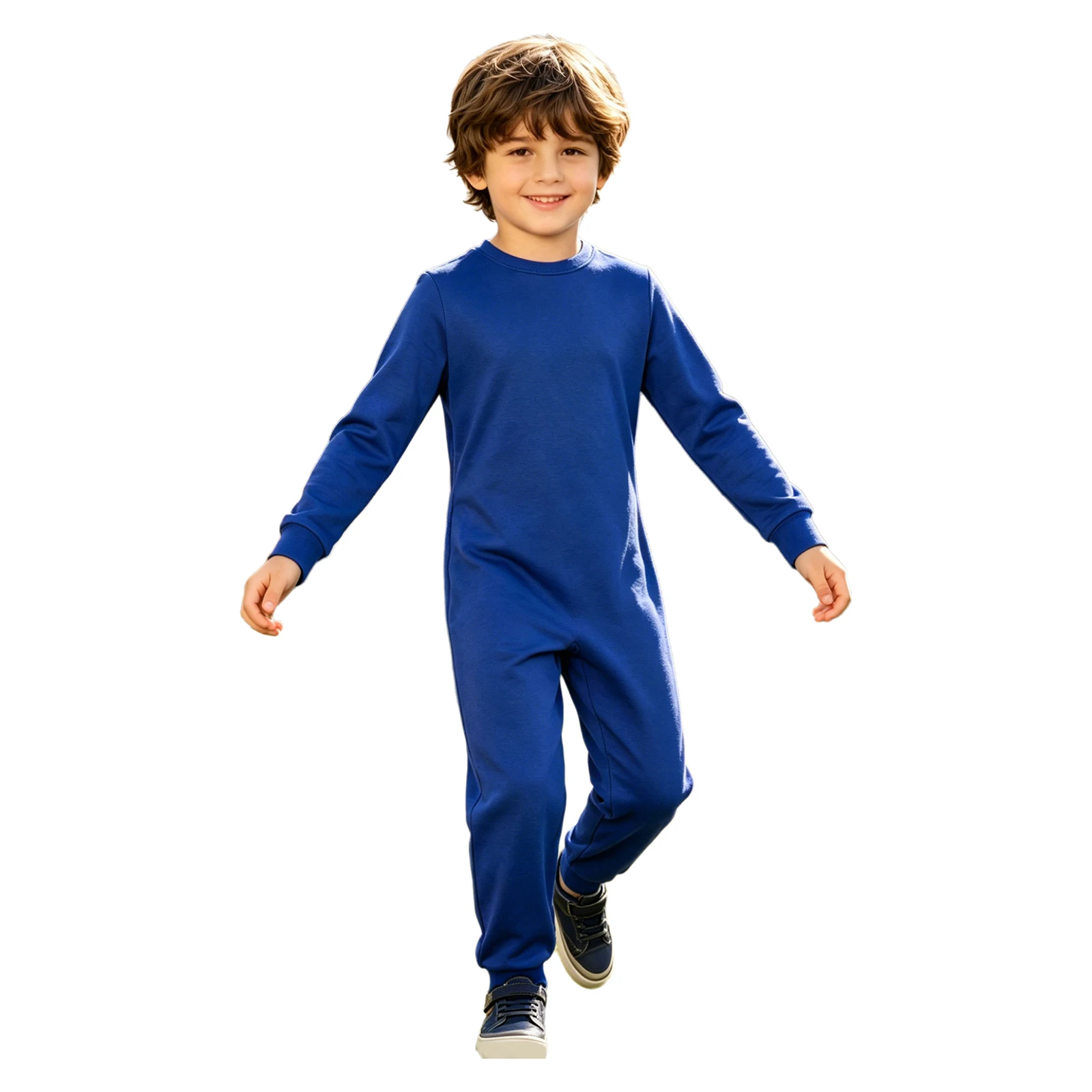 Kids Special Needs Adaptive Clothing 3Pcs /Set Long Sleeve Anti-strip Back Zipper Cotton Jumpsuit Daily Wear for Autism Patient