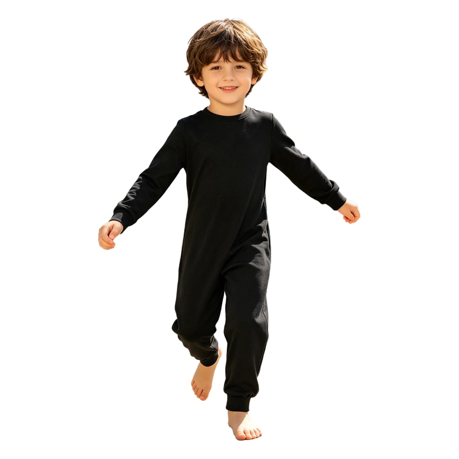 Kids Special Needs Adaptive Clothing 3Pcs /Set Long Sleeve Anti-strip Back Zipper Cotton Jumpsuit Daily Wear for Autism Patient