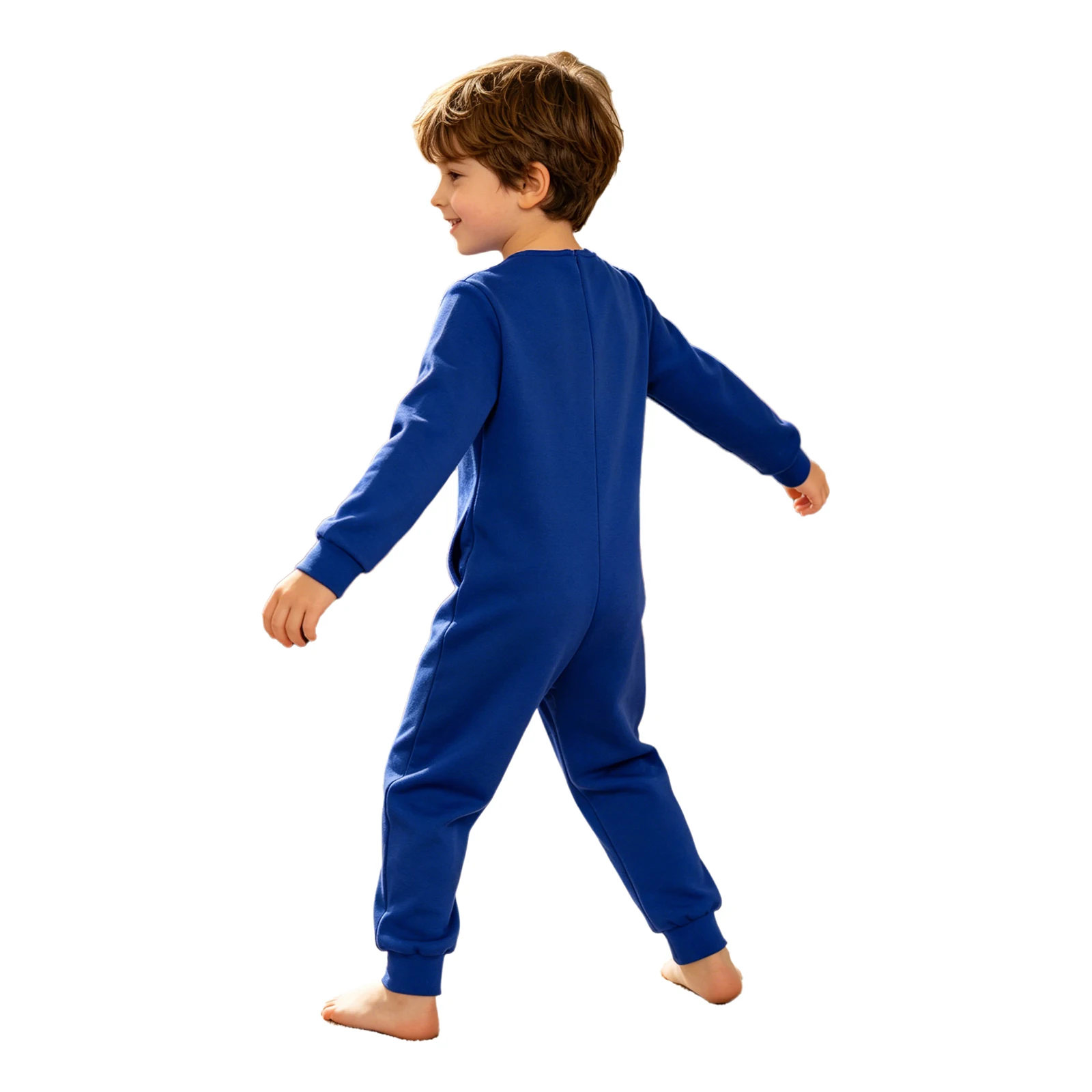 Kids Special Needs Adaptive Clothing 3Pcs /Set Long Sleeve Anti-strip Back Zipper Cotton Jumpsuit Daily Wear for Autism Patient