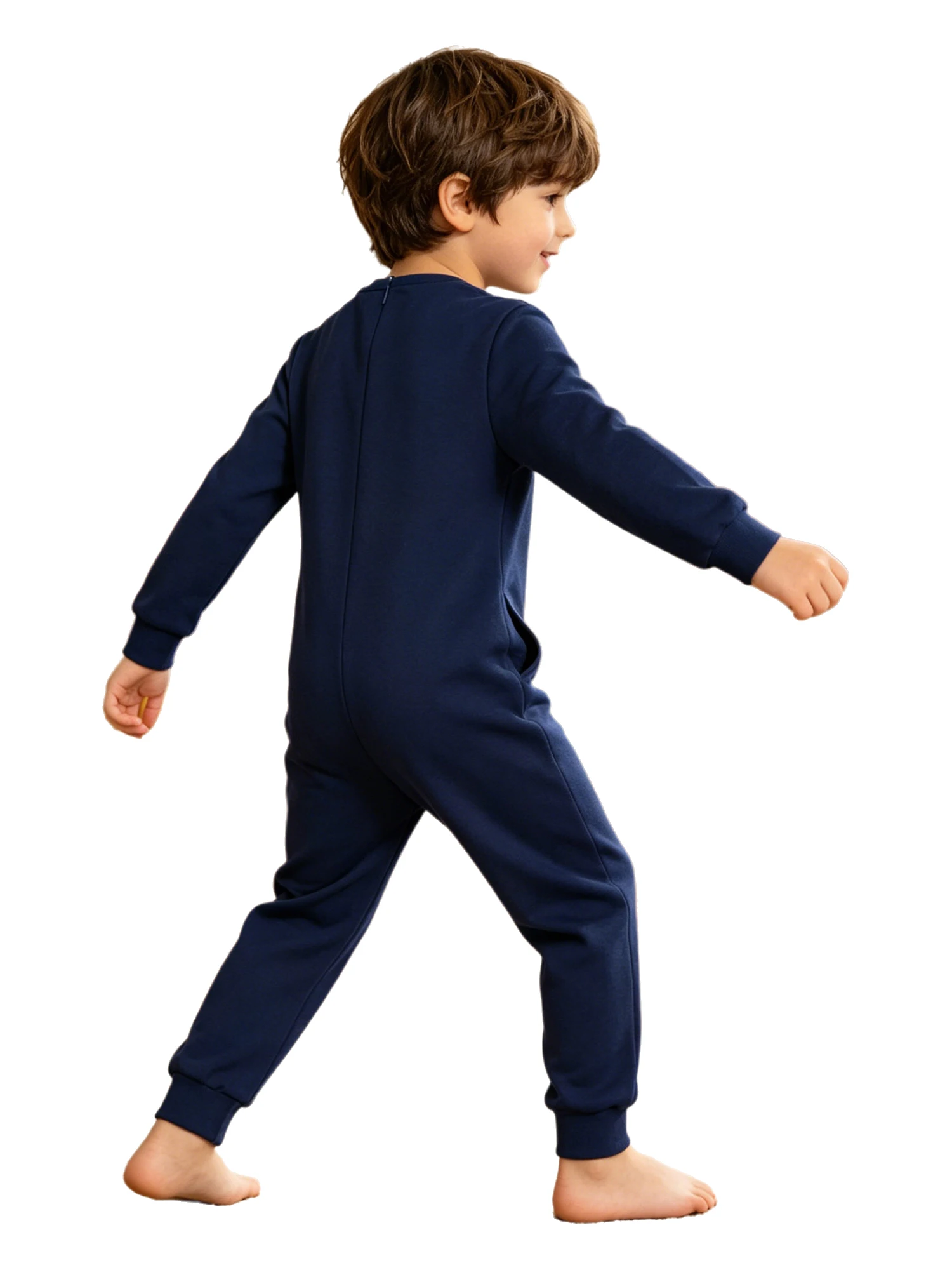 Kids Special Needs Adaptive Clothing 3Pcs /Set Long Sleeve Anti-strip Back Zipper Cotton Jumpsuit Daily Wear for Autism Patient