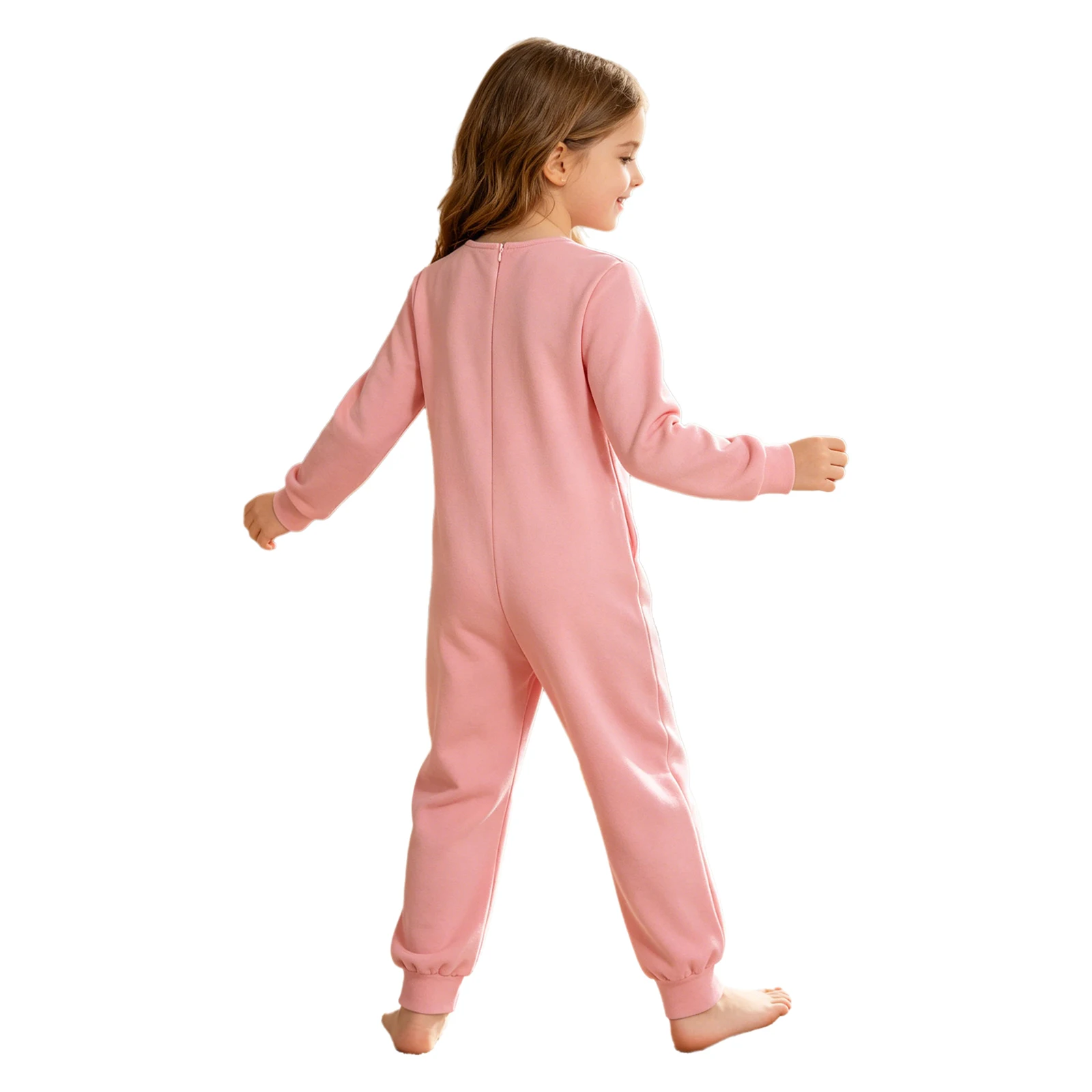 Kids Special Needs Adaptive Clothing 3Pcs /Set Long Sleeve Anti-strip Back Zipper Cotton Jumpsuit Daily Wear for Autism Patient