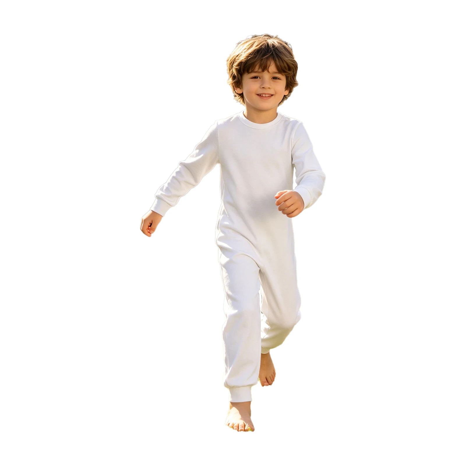 Kids Special Needs Adaptive Clothing 3Pcs /Set Long Sleeve Anti-strip Back Zipper Cotton Jumpsuit Daily Wear for Autism Patient