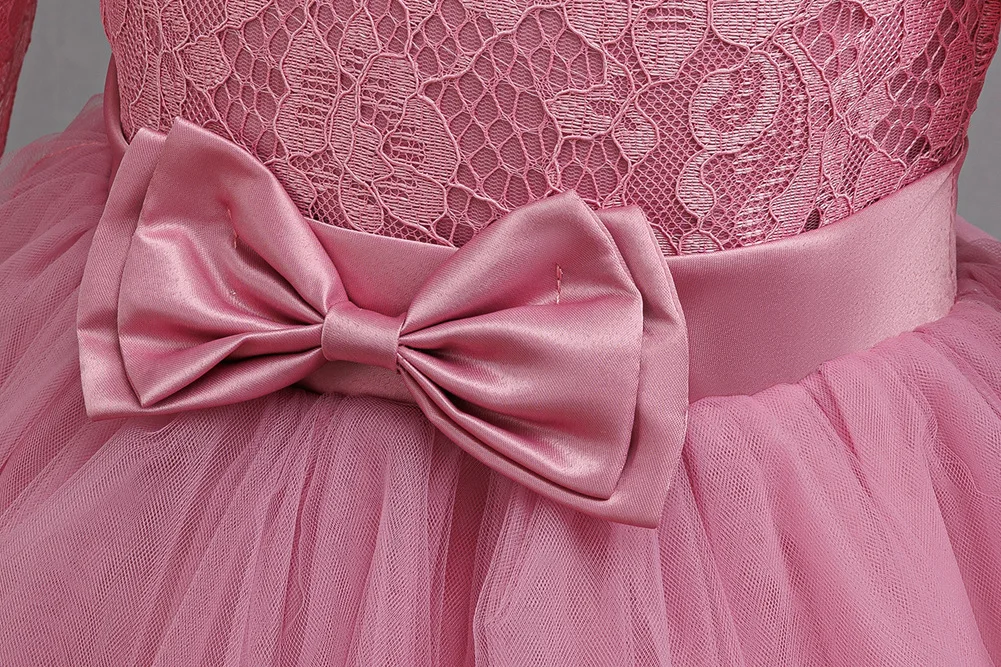 New Flower Girl Dresses For Weddings Fashion Lace Sequin Princess Birthday Party Dress Luxury Elegant First Communion kid 4-14Y