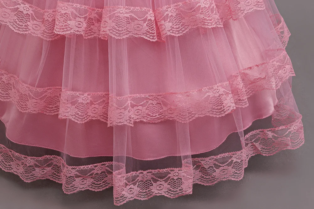 New Flower Girl Dresses For Weddings Fashion Lace Sequin Princess Birthday Party Dress Luxury Elegant First Communion kid 4-14Y
