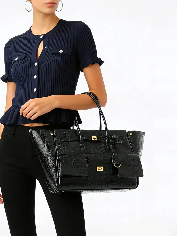 Designer Diaper Bag Ladies Leather Shoulder Bag Elegant Classic Solid Color Vintage Fashionable Trendy For Shopping Party