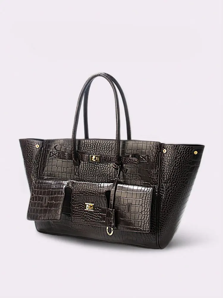 Designer Diaper Bag Ladies Leather Shoulder Bag Elegant Classic Solid Color Vintage Fashionable Trendy For Shopping Party