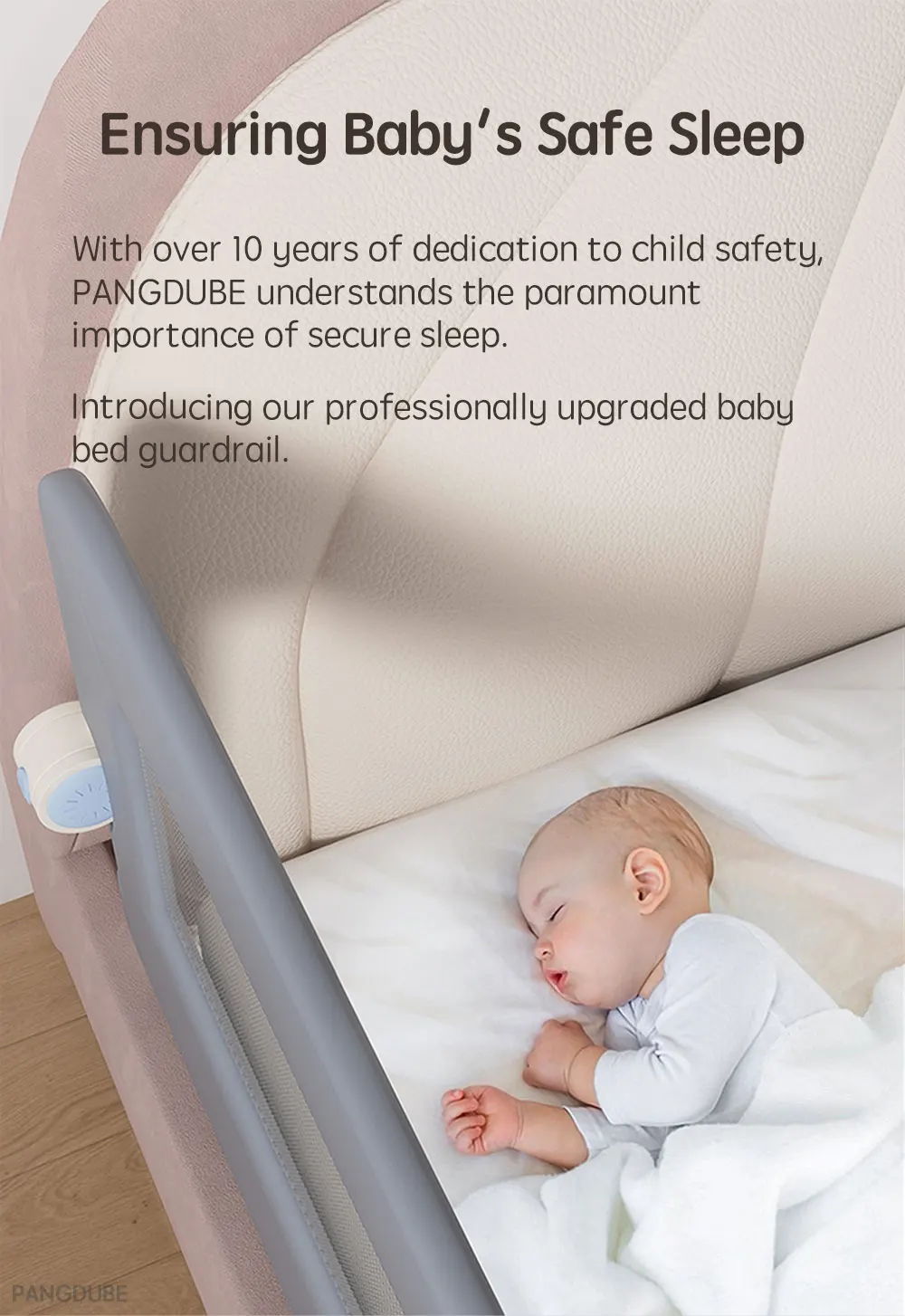 PANGDUBE 1 PCs Baby Crib Safety Bar Screw Installation Toddler Safety Barrier Foldable/Foldable Cover Side Fall Safety Bar For Baby Adjustable Height 1 ~ 30 cm