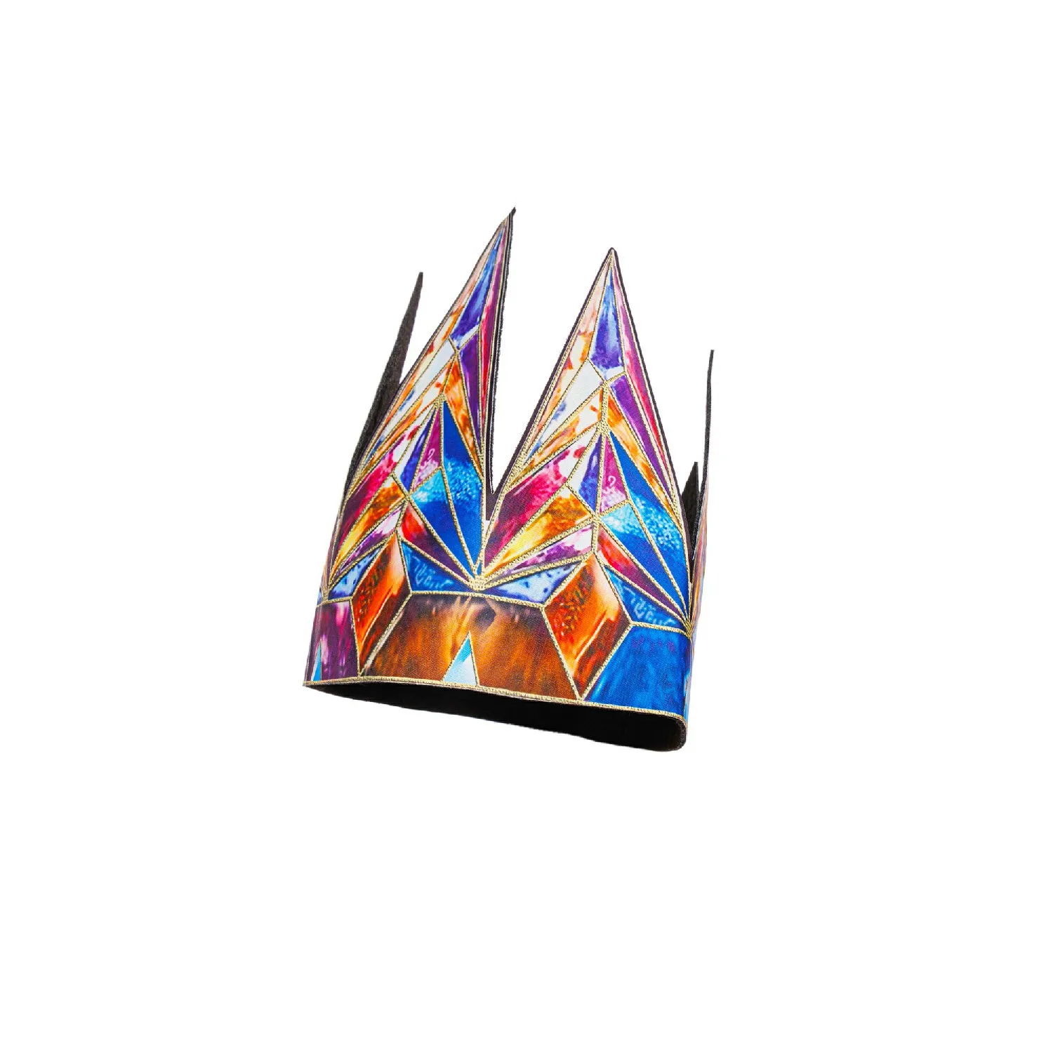 Kids Evil Queen Halloween Costume Girls Shiny Blue Gown Black Cloak Colorful Crown for Stage Performance Themed Party Dress Up