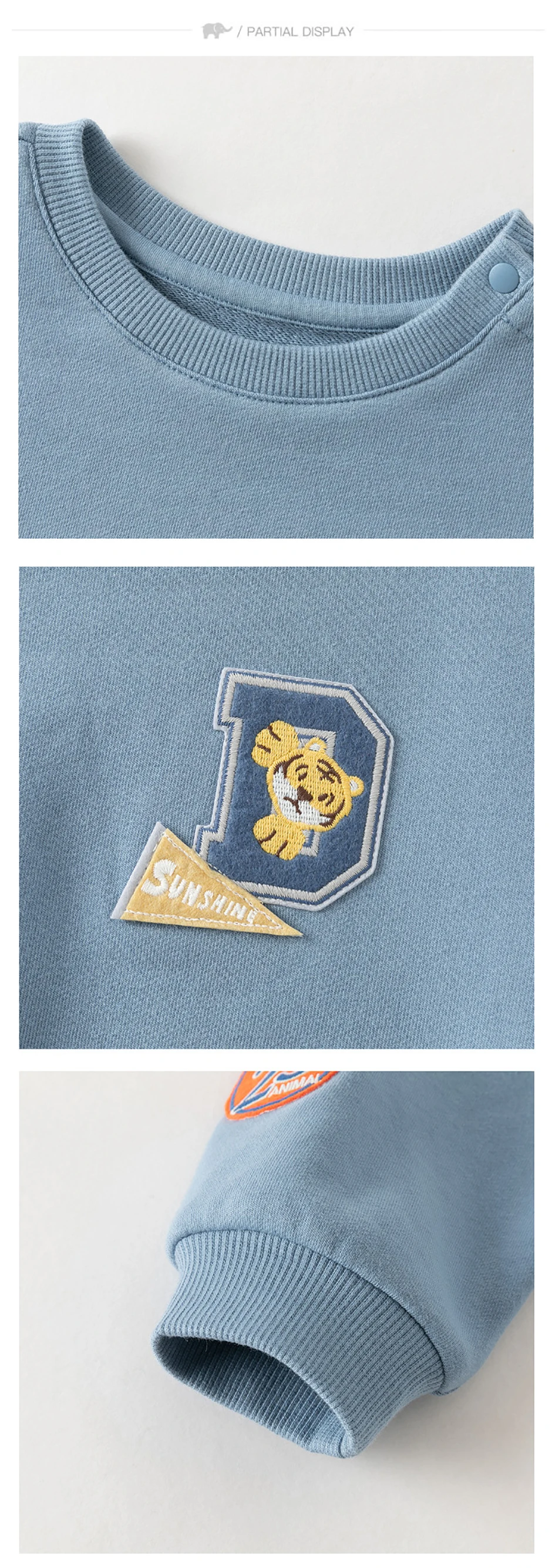 Dave Bella Kid Boys Long Sleeve Pullover Boys Spring Loose Sweatshirt Children Outdoor Sports Clothing Top DB3262819