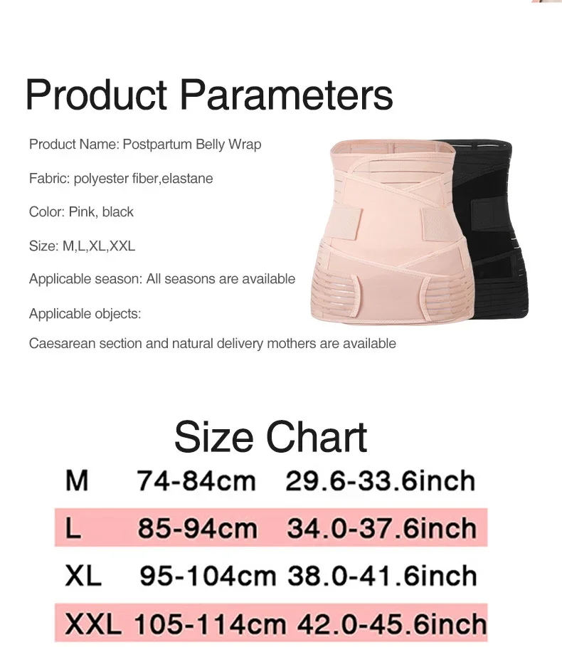 3In1 Corset Postpartum Band Women Tummy Belly Peis Belt Wrap Waist Trainer Recovery Bandage Strap Body Shaper