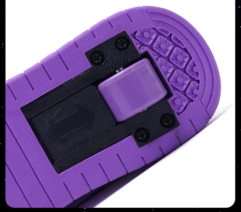 Children Two Girls Wheels Luminous Glowing Sneakers Heels Pink Led Light Roller Skate Shoes Kids Led Shoes USB Charging Fashion