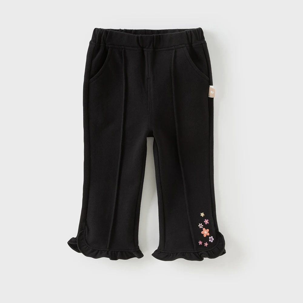 Dave Bella Children's Flare Pants Autumn Winter Casual Sweet Cute Floral Girls Baby Elastic Trousers Outdoor DB3252867