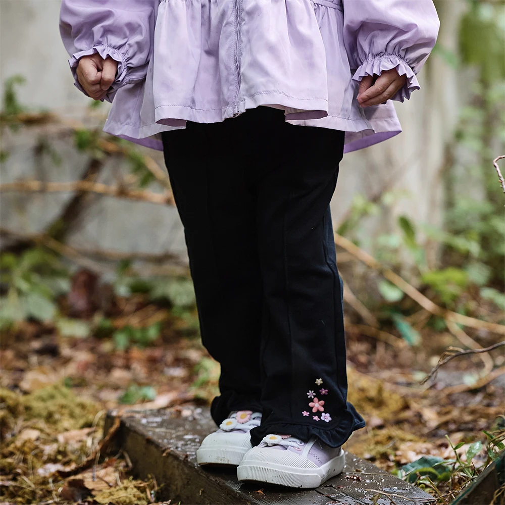 Dave Bella Children's Flare Pants Autumn Winter Casual Sweet Cute Floral Girls Baby Elastic Trousers Outdoor DB3252867