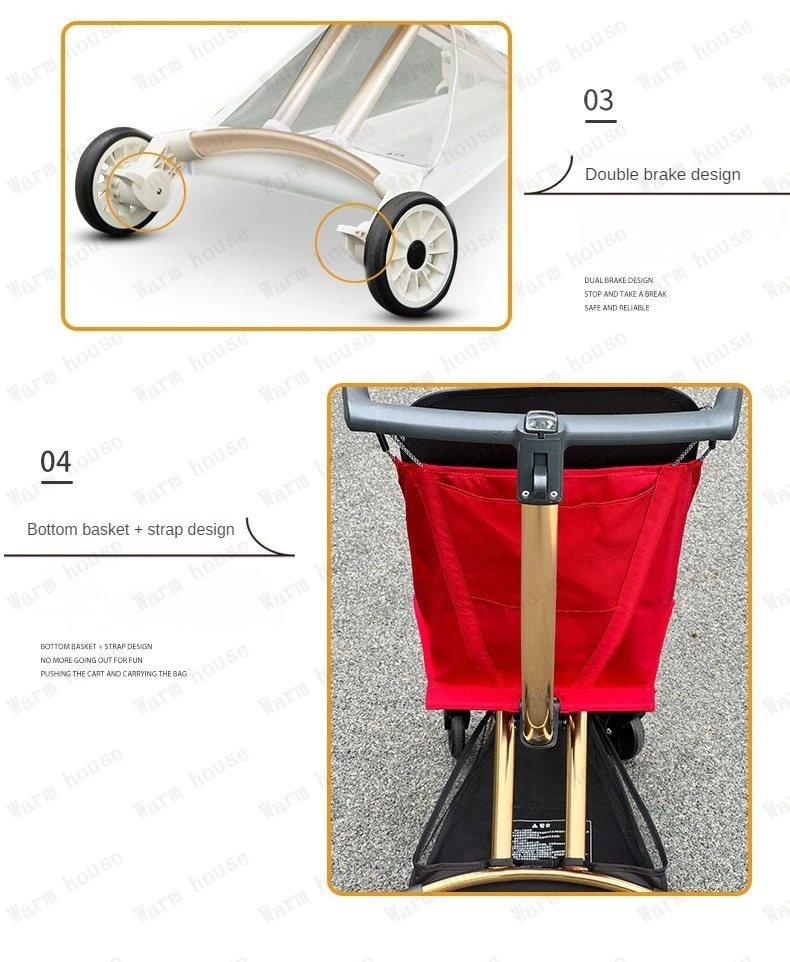 2025 New Lightweight Baby Travel Stroller Portable Foldable Pocket Stroller Multifunctional Children's Stroller Baby Carriage