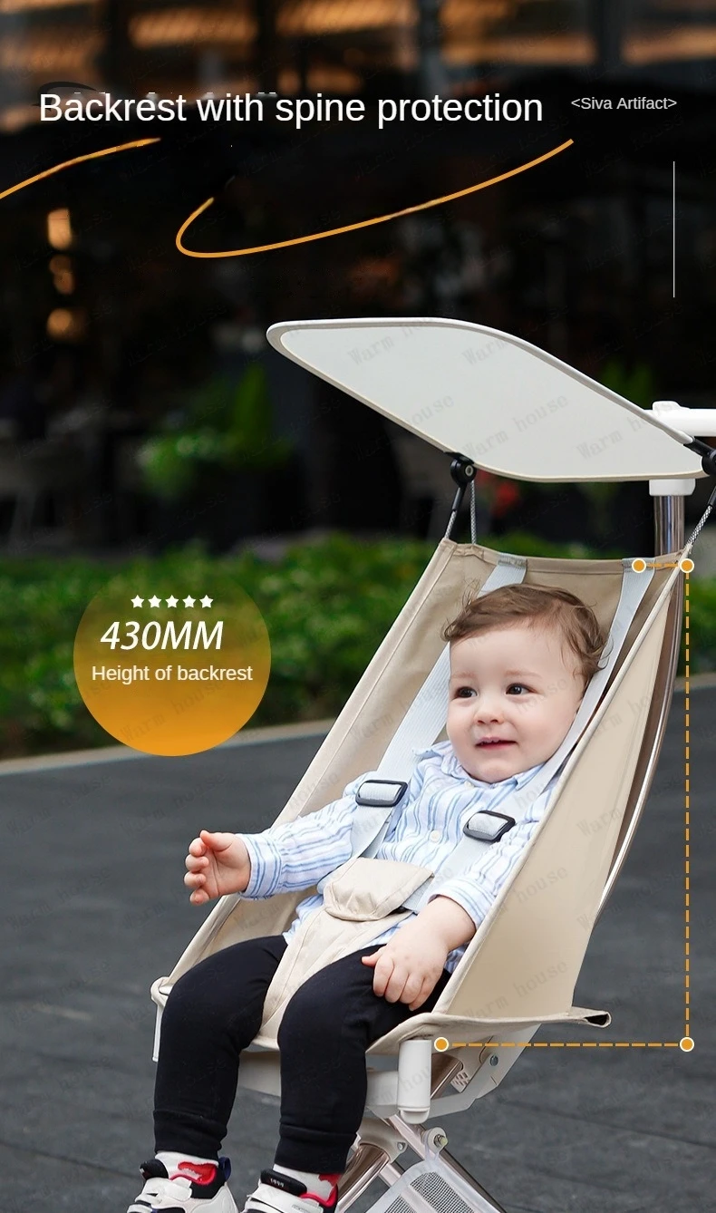 2025 New Lightweight Baby Travel Stroller Portable Foldable Pocket Stroller Multifunctional Children's Stroller Baby Carriage