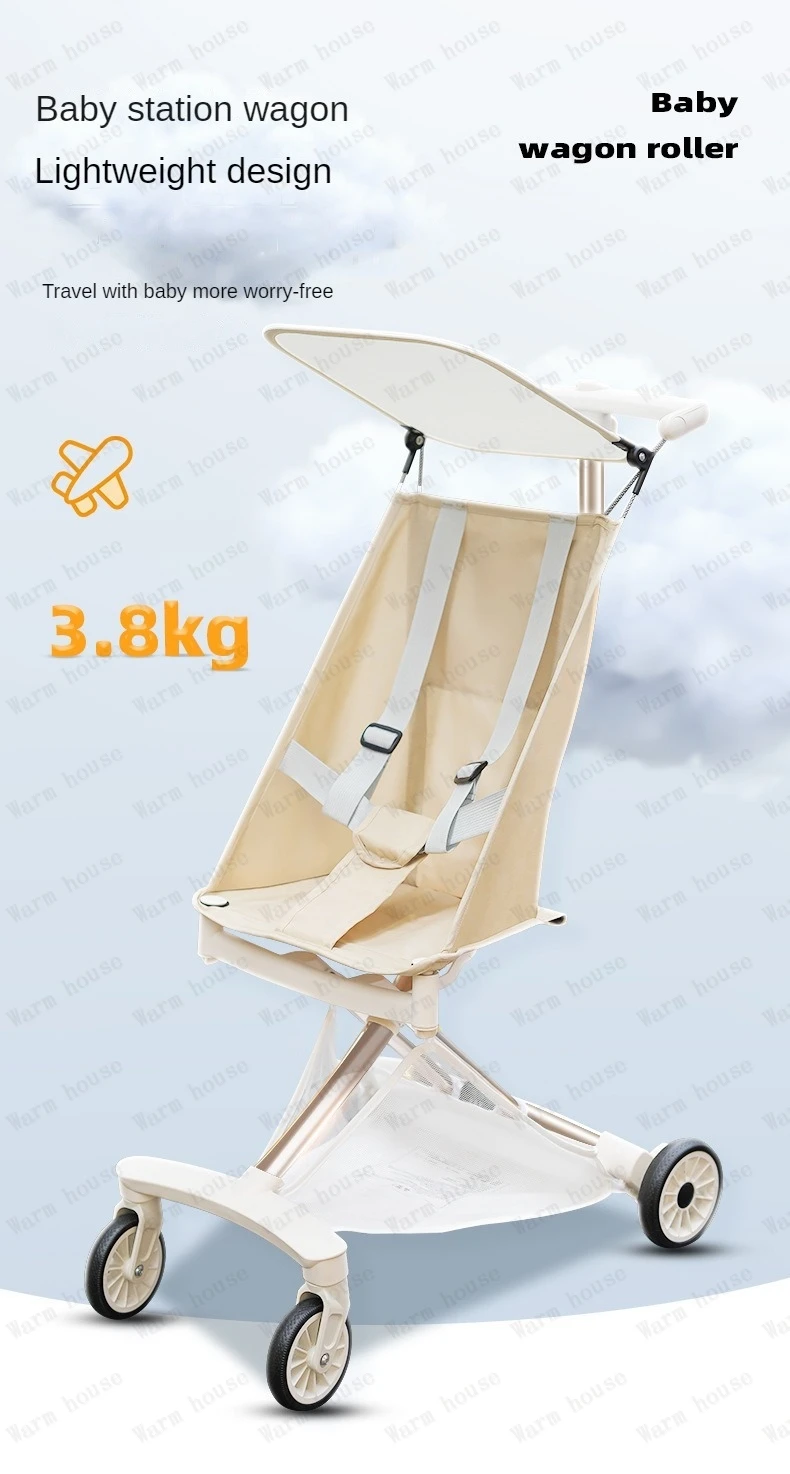 2025 New Lightweight Baby Travel Stroller Portable Foldable Pocket Stroller Multifunctional Children's Stroller Baby Carriage