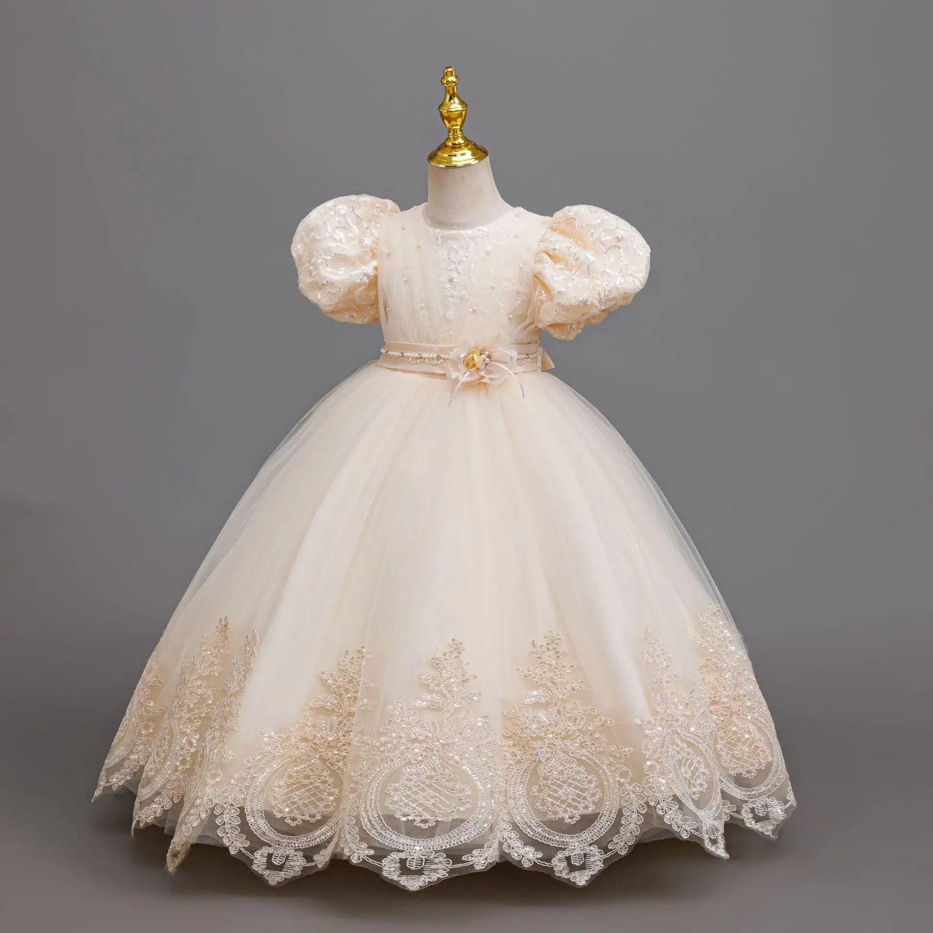 4-12 Years Old Flower Boy Wedding Dress Evening Dress Sequins Long Halloween Girl Dress Christmas Performance Host Speeches