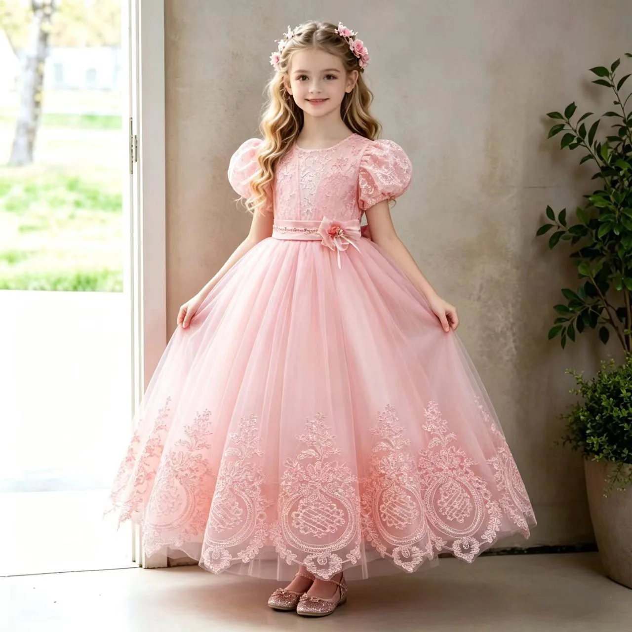 4-12 Years Old Flower Boy Wedding Dress Evening Dress Sequins Long Halloween Girl Dress Christmas Performance Host Speeches