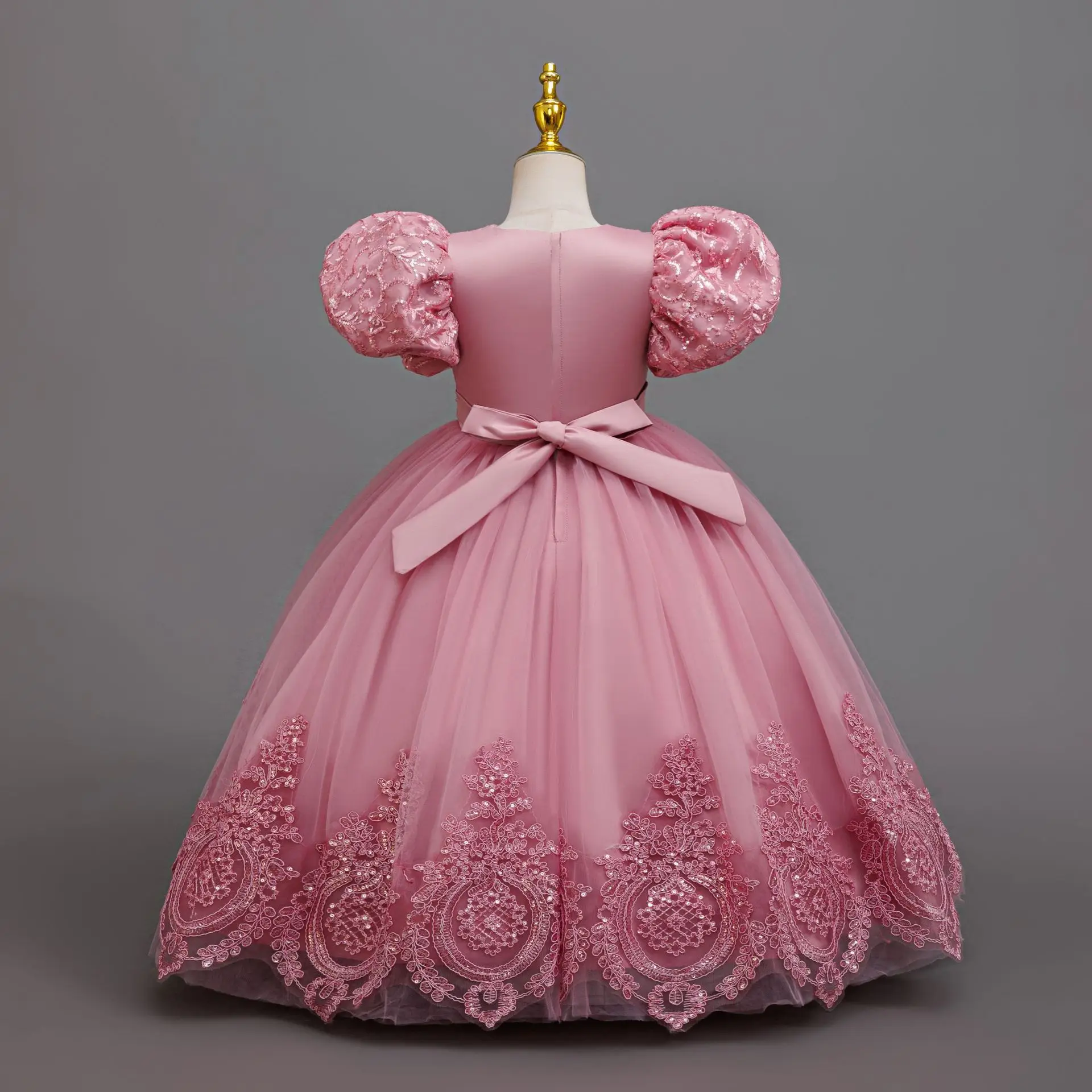 4-12 Years Old Flower Boy Wedding Dress Evening Dress Sequins Long Halloween Girl Dress Christmas Performance Host Speeches