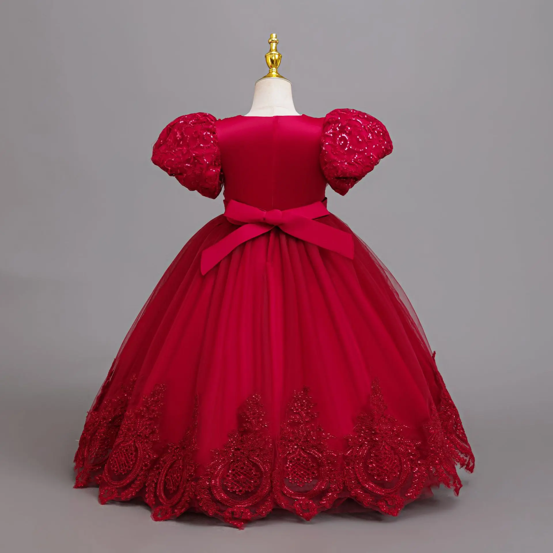 4-12 Years Old Flower Boy Wedding Dress Evening Dress Sequins Long Halloween Girl Dress Christmas Performance Host Speeches