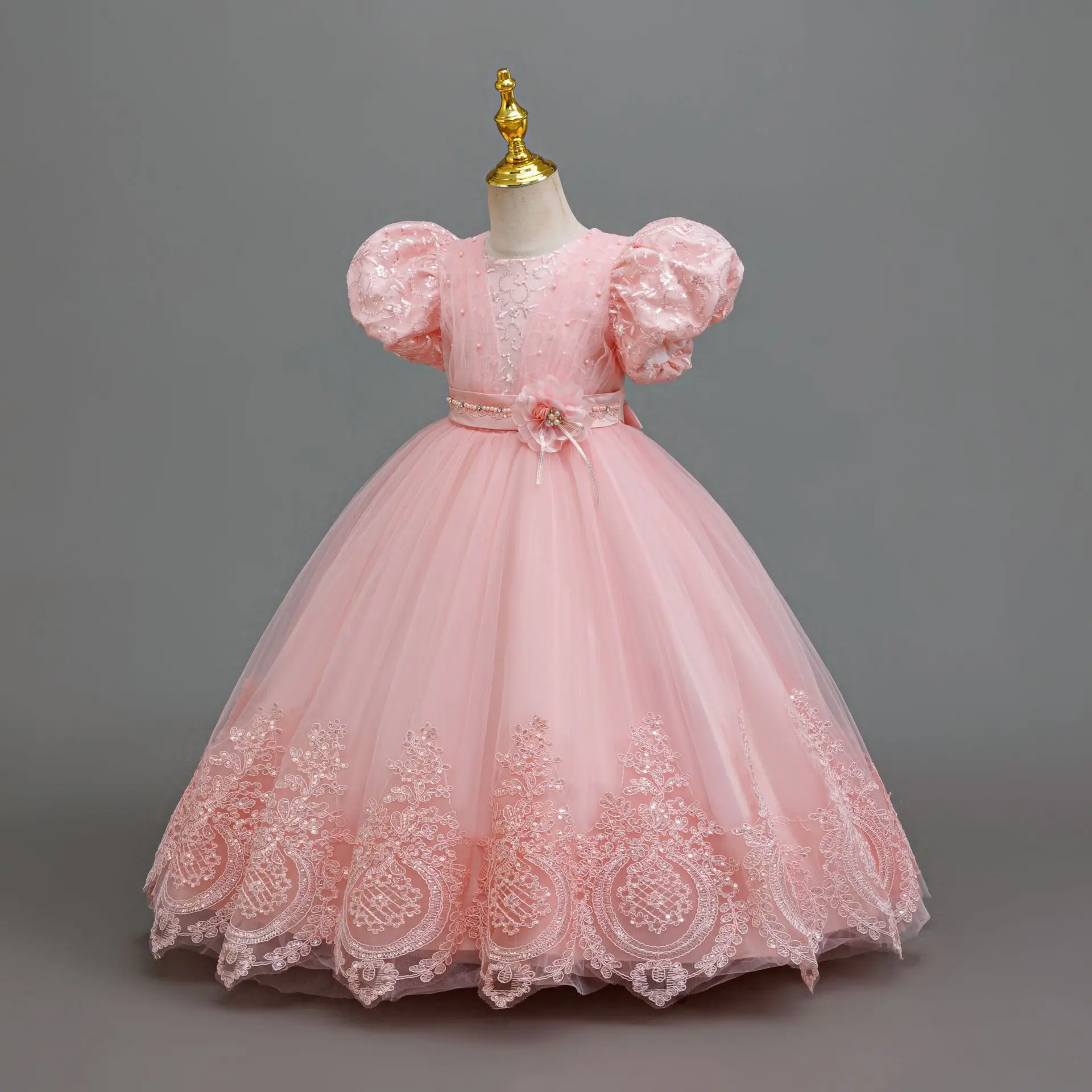 4-12 Years Old Flower Boy Wedding Dress Evening Dress Sequins Long Halloween Girl Dress Christmas Performance Host Speeches