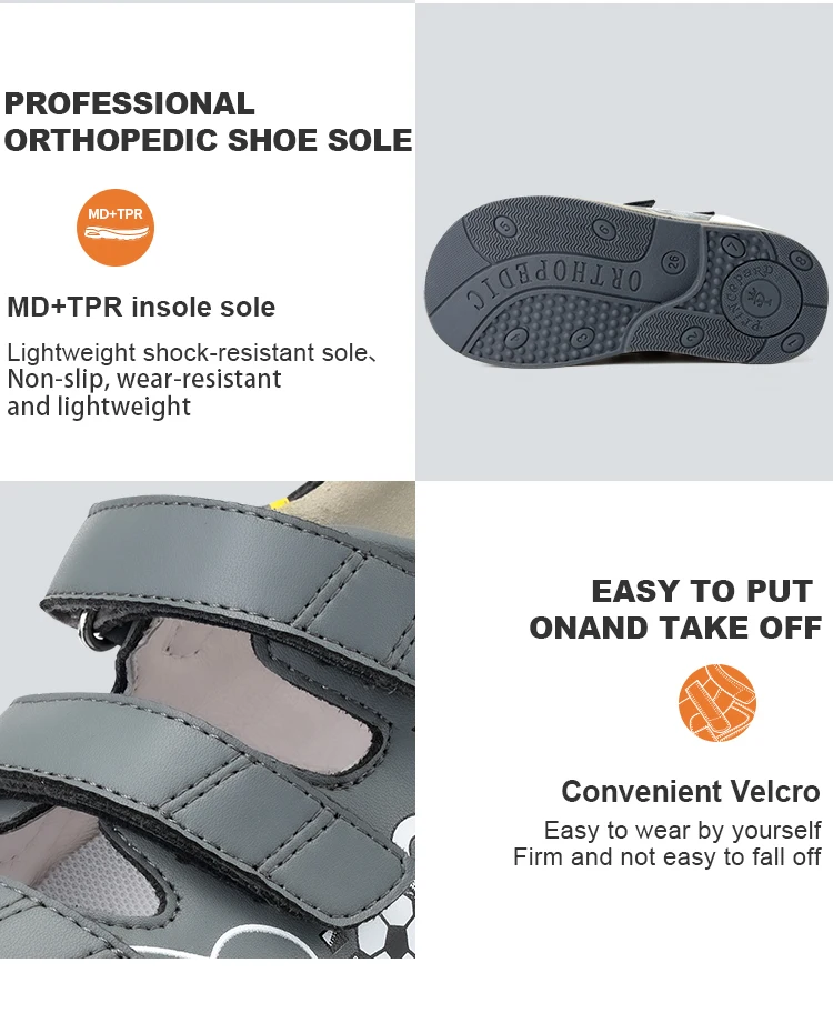 Orthopedic Sandals for Toddlers ,Corrective Shoes with High Back Ankle, First Walking Supportive Brace-Like Orthopedic Sandal