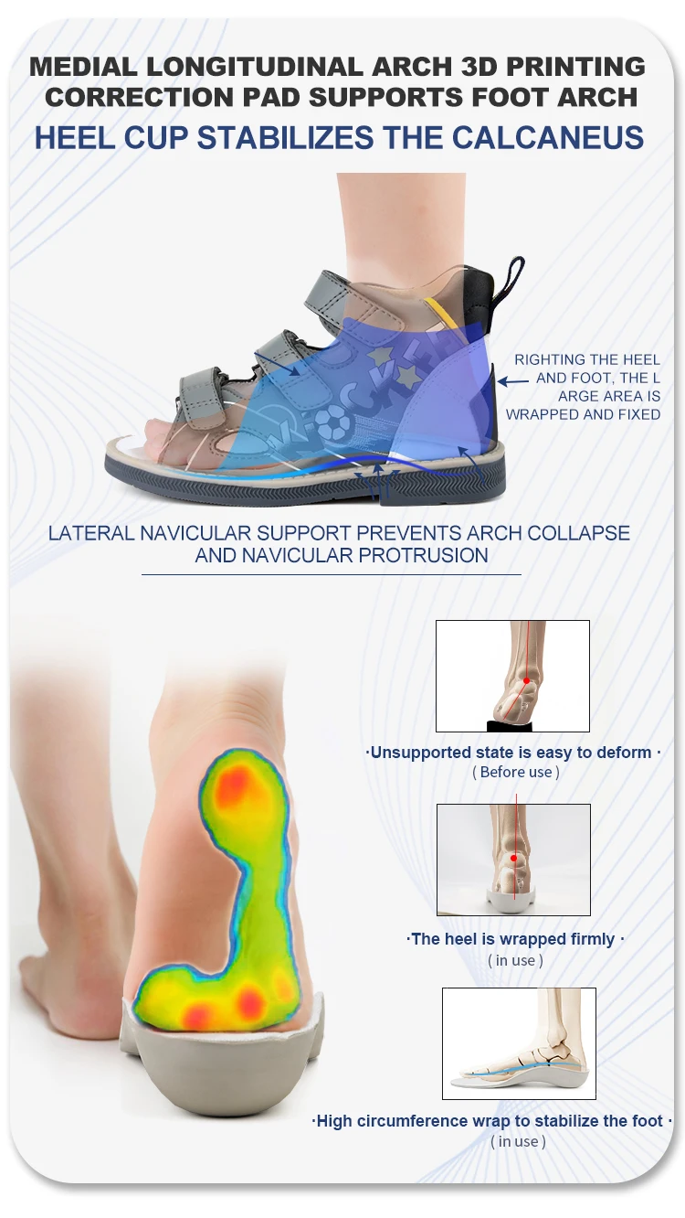 Orthopedic Sandals for Toddlers ,Corrective Shoes with High Back Ankle, First Walking Supportive Brace-Like Orthopedic Sandal
