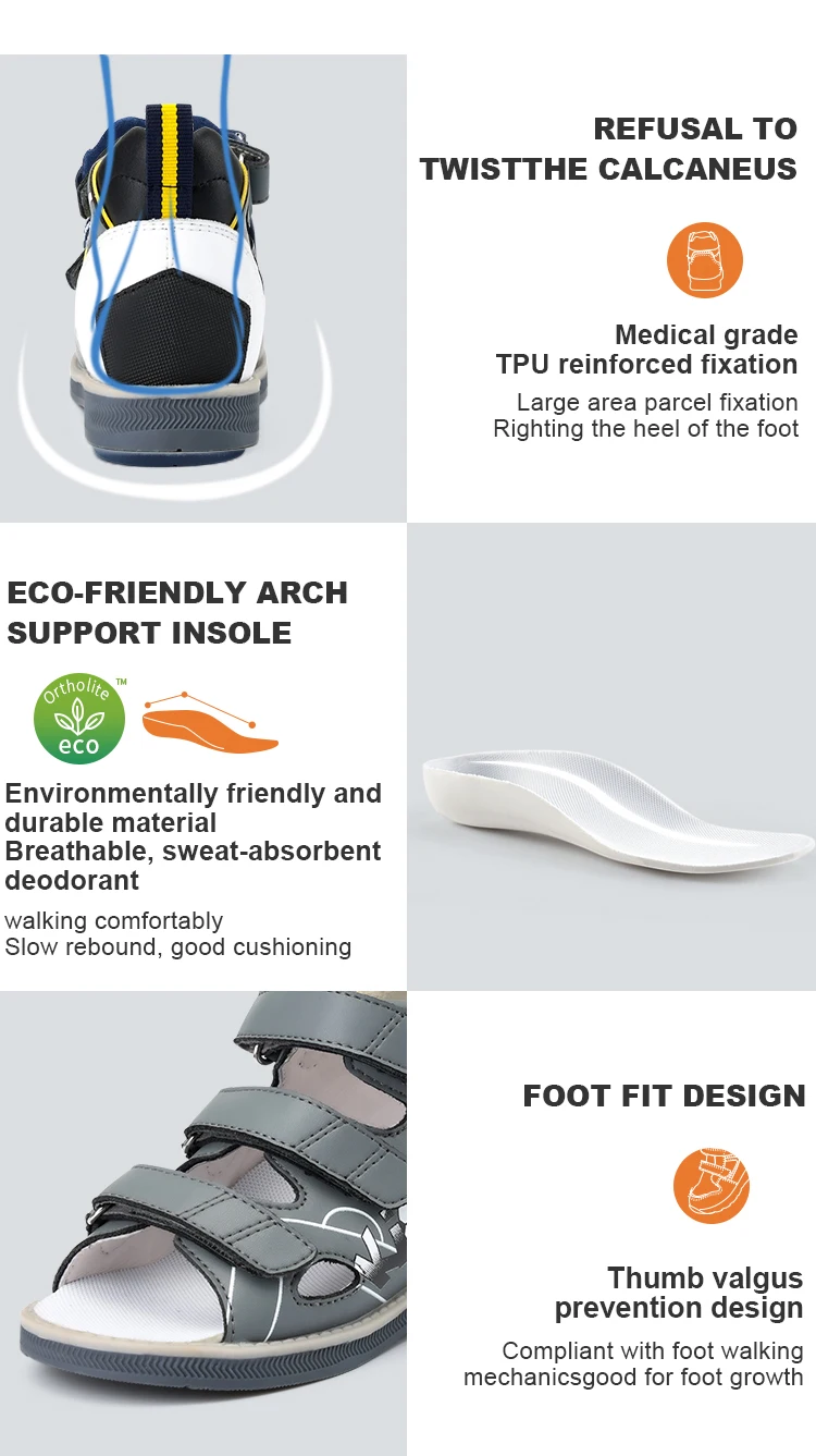 Orthopedic Sandals for Toddlers ,Corrective Shoes with High Back Ankle, First Walking Supportive Brace-Like Orthopedic Sandal