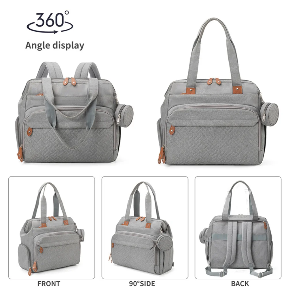 PANGDUBE Large Size Mom Dad Backpack Baby Diaper Bags with Pacifier Bag Nappy Bag for Baby Things Maternity Backpack for Mommy
