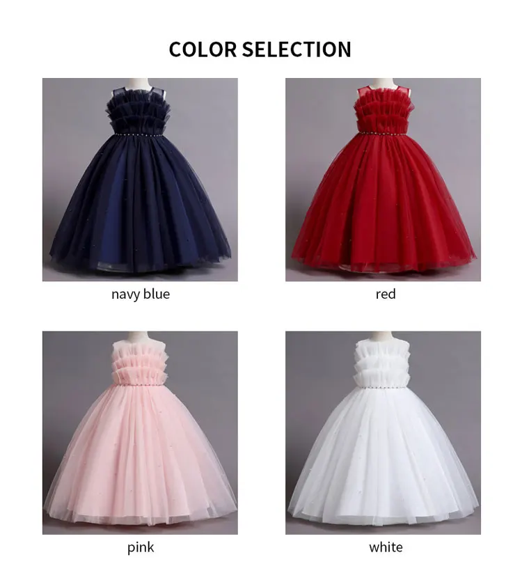 European American Style Kids Dresses for Girls Sleeveless Lace Party Dress for Kids Girl Summer Girls Party Dresses 5-16 Years