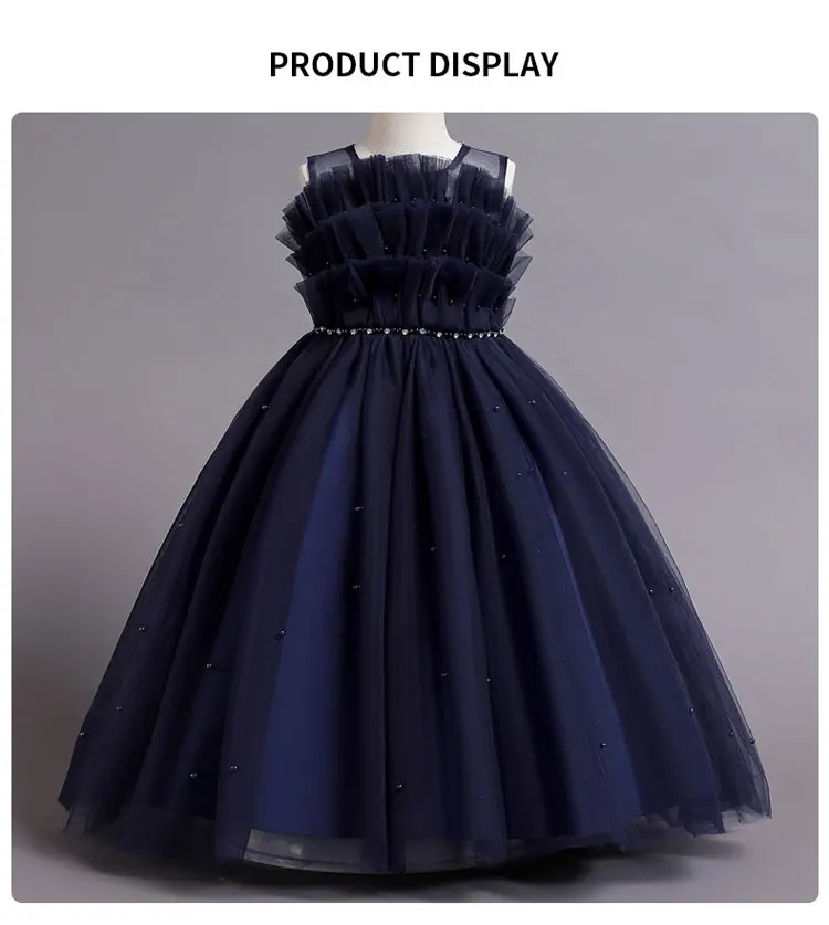 European American Style Kids Dresses for Girls Sleeveless Lace Party Dress for Kids Girl Summer Girls Party Dresses 5-16 Years