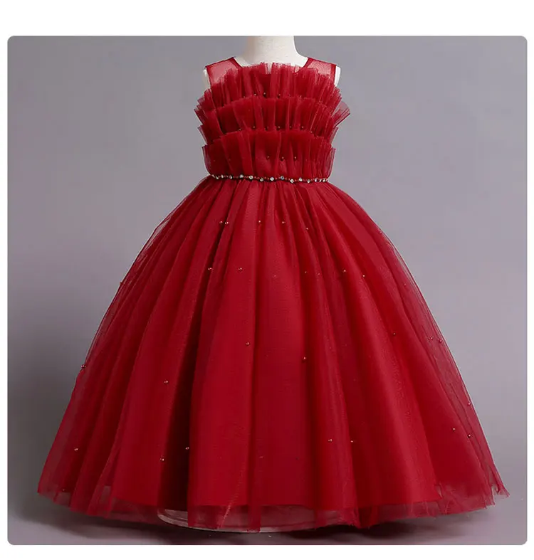European American Style Kids Dresses for Girls Sleeveless Lace Party Dress for Kids Girl Summer Girls Party Dresses 5-16 Years