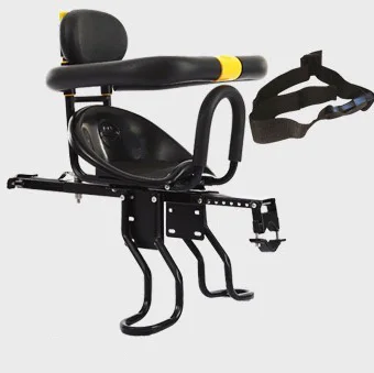 PANGDUBE Universal Front Bike Child Seat Adjustable Baby Bicycle Carrier with Safety Belt Foldable Kids Cycle Seat for Mountain