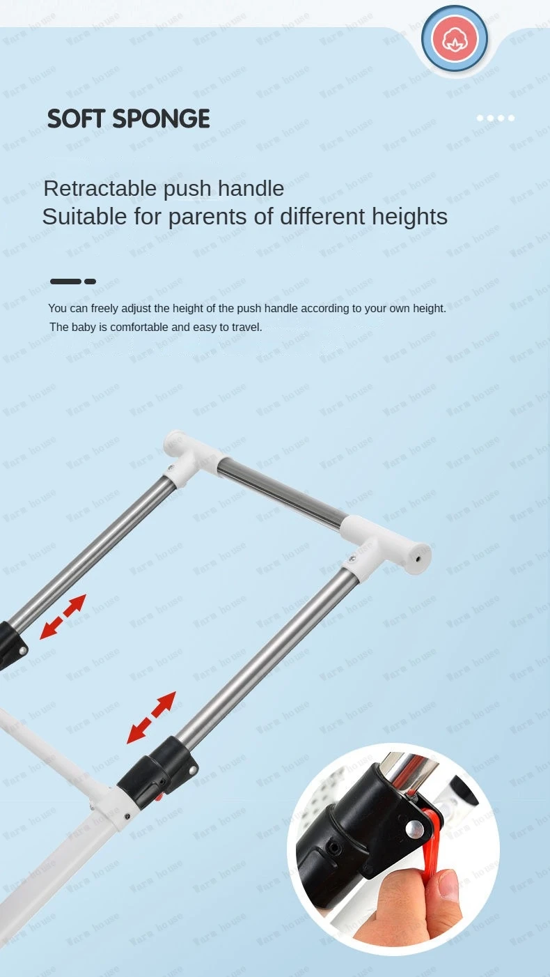 Double Portable Baby Carriage Twins Stroller Infant Stroller Foldable Second-child Baby Stroller Four-wheeled Twin Stroller