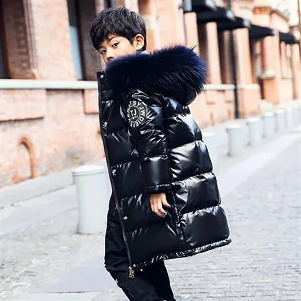 Boys Down Jackets 5-17Years 2025 Winter Teen Boy Thick Warm Cotton Hooded Coats Outerwear Children Clothing Windbreaker Jackets