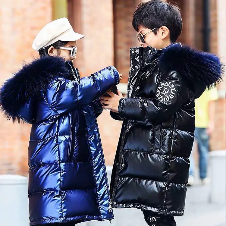 Boys Down Jackets 5-17Years 2025 Winter Teen Boy Thick Warm Cotton Hooded Coats Outerwear Children Clothing Windbreaker Jackets