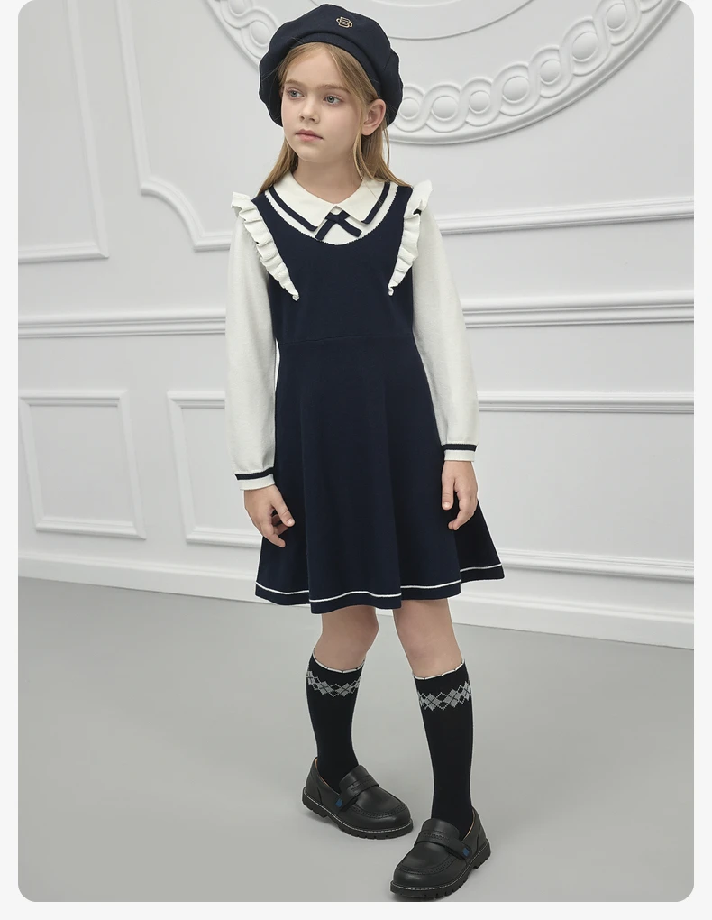 Dave Bella Girl's Dress Children's Autumn Princess Dress Academic-Style Fashion Noble Sweet Party Outdoor DK3236004