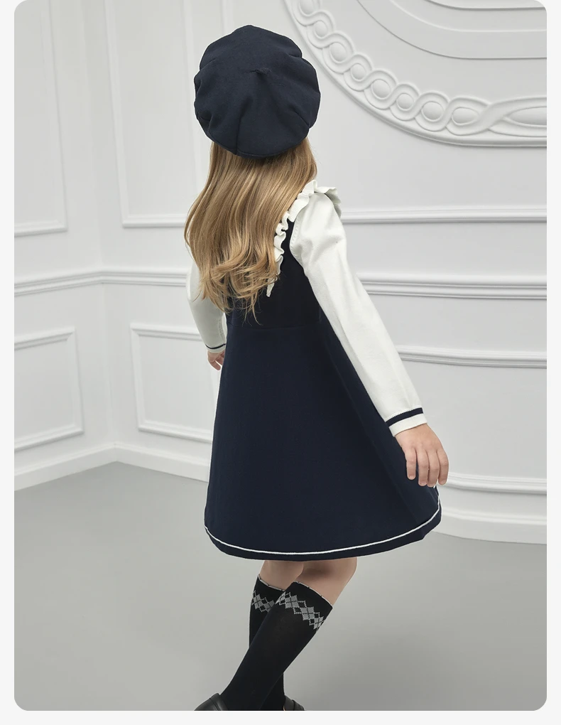 Dave Bella Girl's Dress Children's Autumn Princess Dress Academic-Style Fashion Noble Sweet Party Outdoor DK3236004