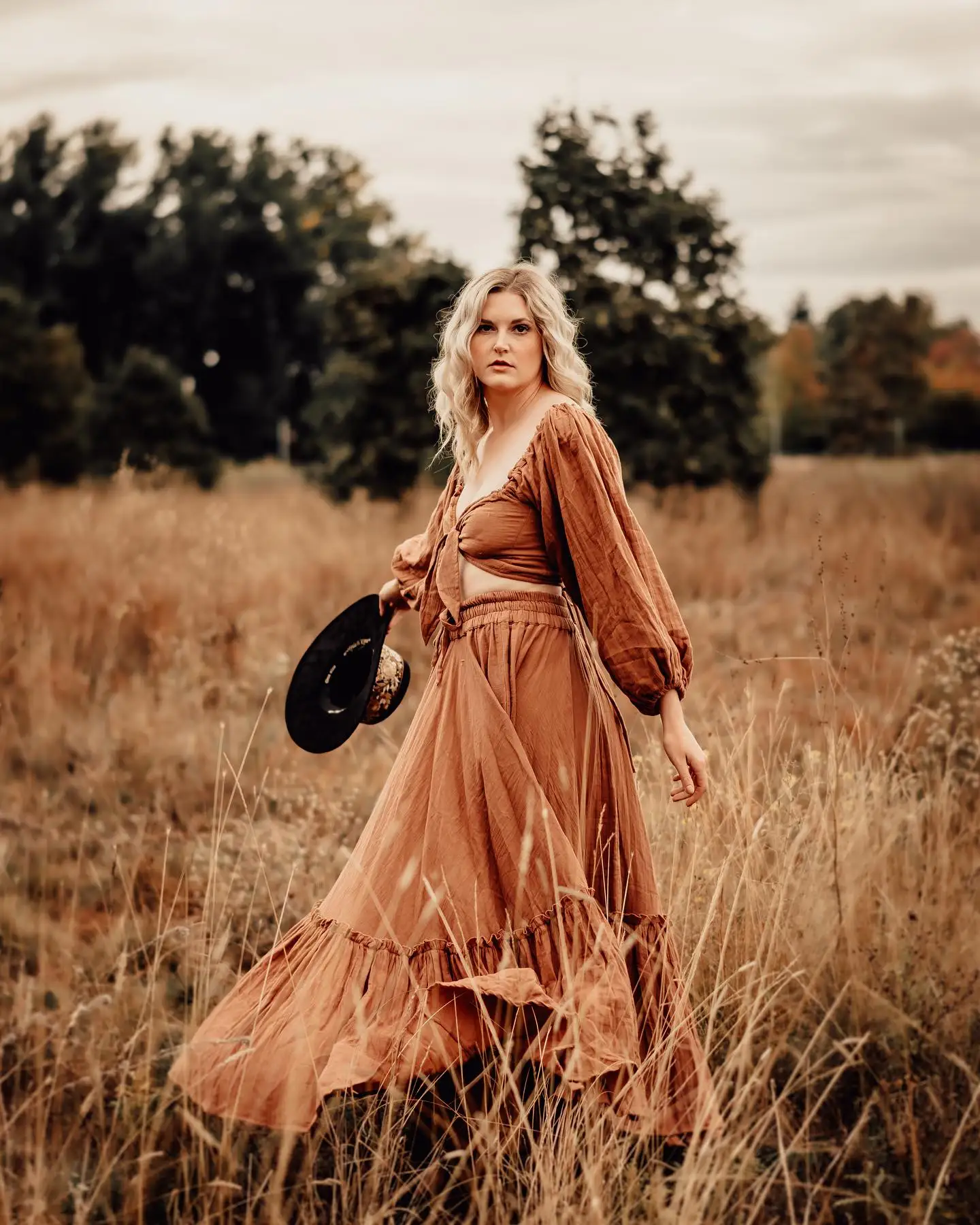 Boho Maternity Photoshoot Dress 2 Piece Set Floor-Length Maxi Dress With High Slit, Outdoor Comfort-Fit Pregnancy Friendly Dress