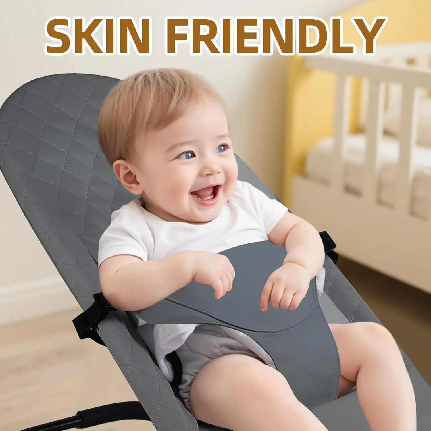 2-in-1 Adjustable Baby Bouncer Seat and Toddler Chair, Newborn to Toddler (8-29 lbs), 3 Positions, Lightweight & Portable