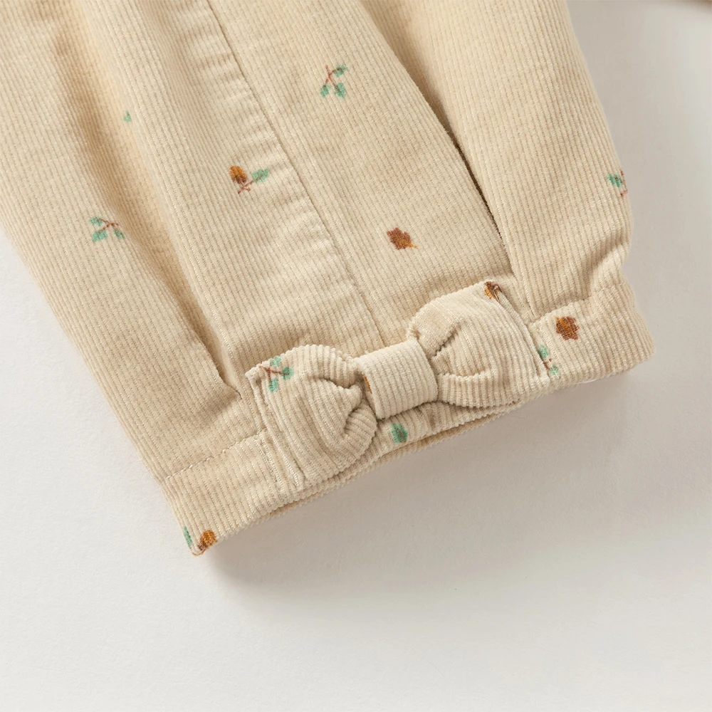 Dave Bella Children's Baby Pants Autumn Girls Baby Fashion Casual Corduroy Sweet Cute Loose Straight Trousers Outdoor DB3252518