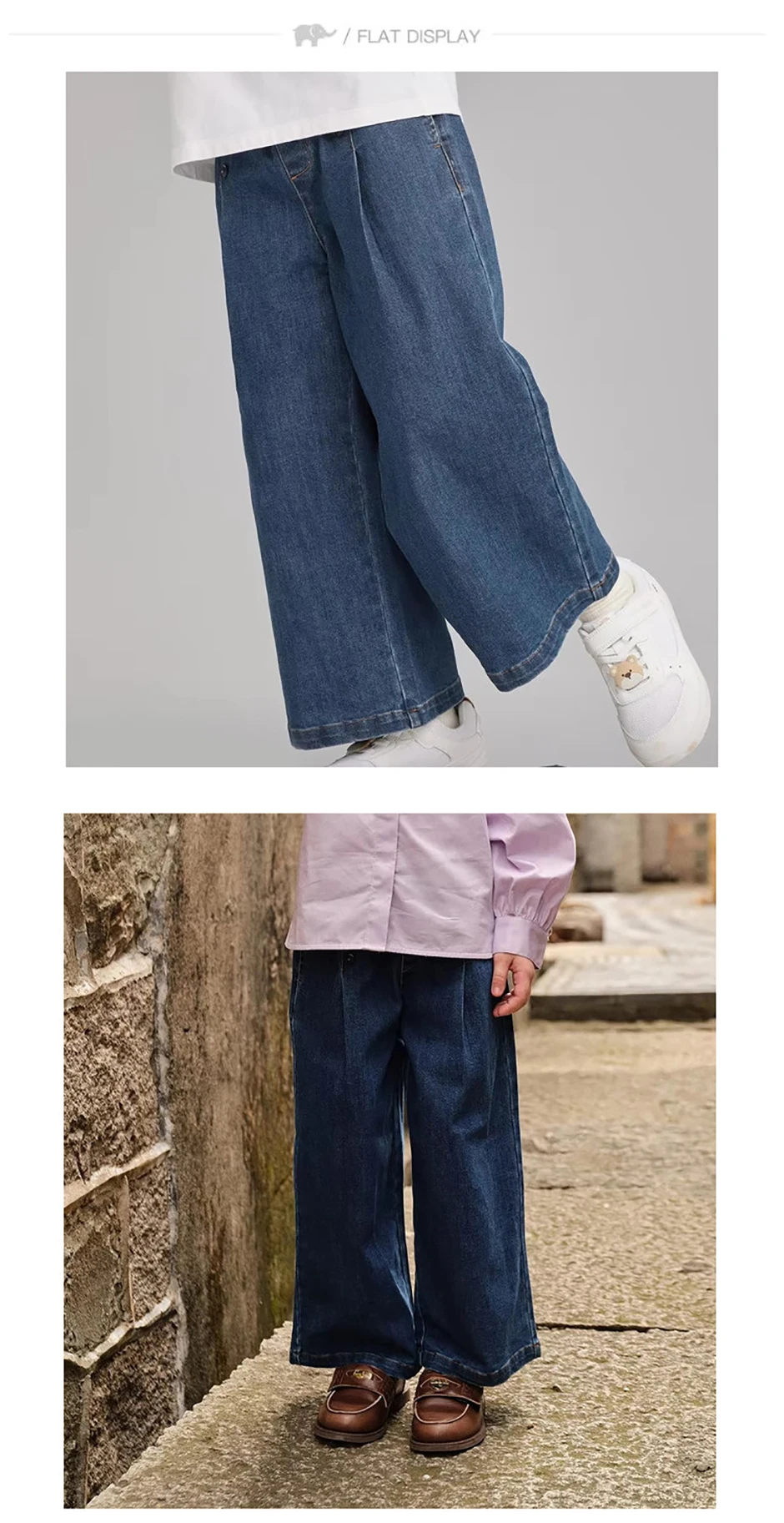 Dave Bella Girls Wide Leg Jean Pants Spring Autumn Girls Straight Pants Casual Loose Jeans Outdoor Trousers DK3252665