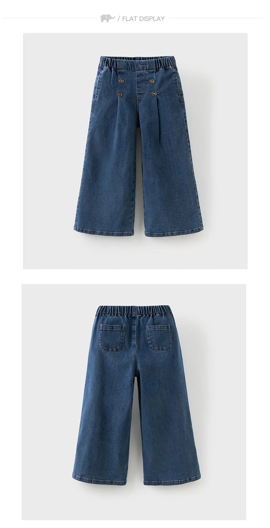 Dave Bella Girls Wide Leg Jean Pants Spring Autumn Girls Straight Pants Casual Loose Jeans Outdoor Trousers DK3252665