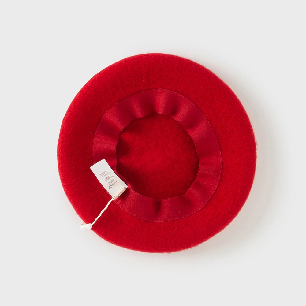 Dave Bella Girls Wool Hat Autumn Winter Warmth Red Baby Kids Berets Beanies Caps Fashion Princess Children Knitted Hat DK4254699