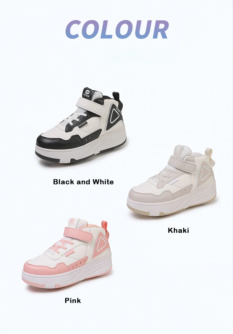 Trendy Cool Middle Top Roller Skateboard Shoes For Boys Girls, Breathable Retractable Roller Skates For Indoor Outdoor Party