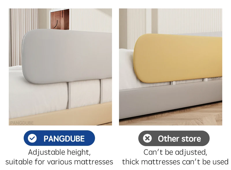 PANGDUBE Foldable Baby Bed Rail Guard Portable Safety Railing for Kids Bed Child Barrier Anti Fall Toddler Bed Fence Protection