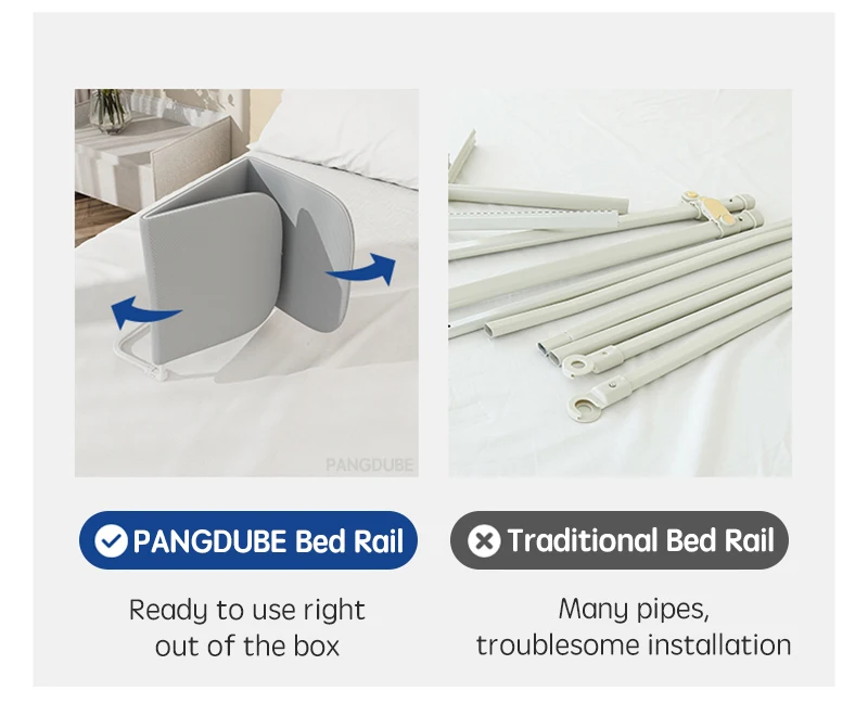 PANGDUBE Foldable Baby Bed Rail Guard Portable Safety Railing for Kids Bed Child Barrier Anti Fall Toddler Bed Fence Protection