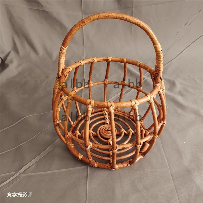 Newborn Photography Props Handmade Vintage Bamboo Chair baby bed girl Boy Photography Props Newborn Photo Posing Props Baby Crib