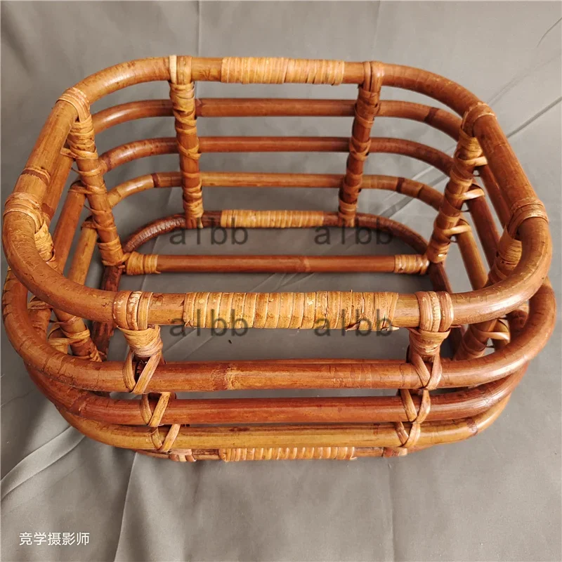 Newborn Photography Props Handmade Vintage Bamboo Chair baby bed girl Boy Photography Props Newborn Photo Posing Props Baby Crib